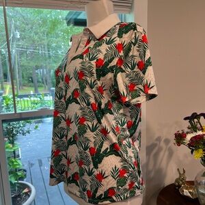 Puma Tropical Red and Green Women's Polo Shirt